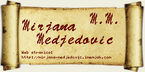 Mirjana Međedović vizit kartica